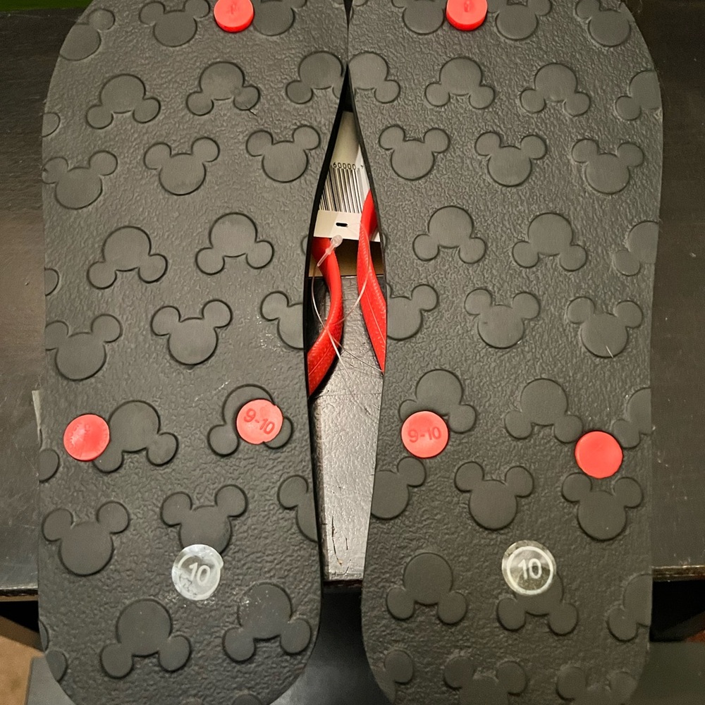 Disney Parks Minnie Mouse flip flops size 10 - Picture 2 of 3